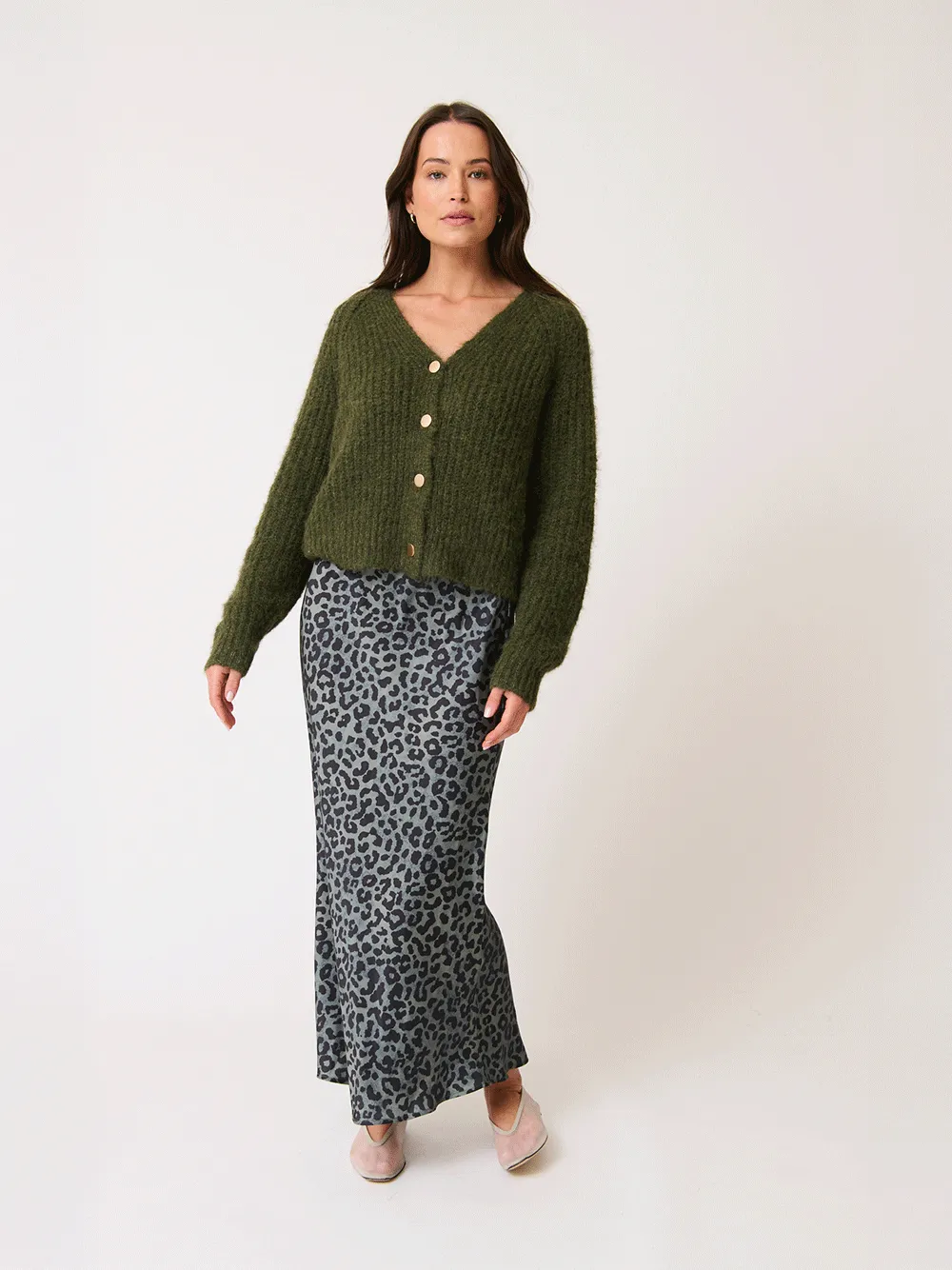 Millie Slip Skirt - LEOPARD