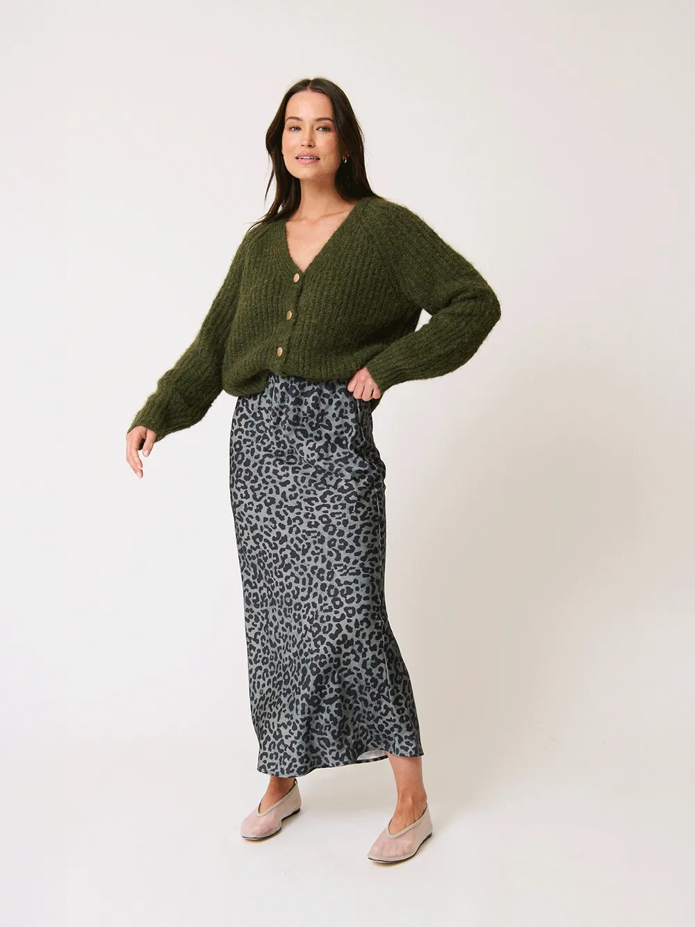 Millie Slip Skirt - LEOPARD