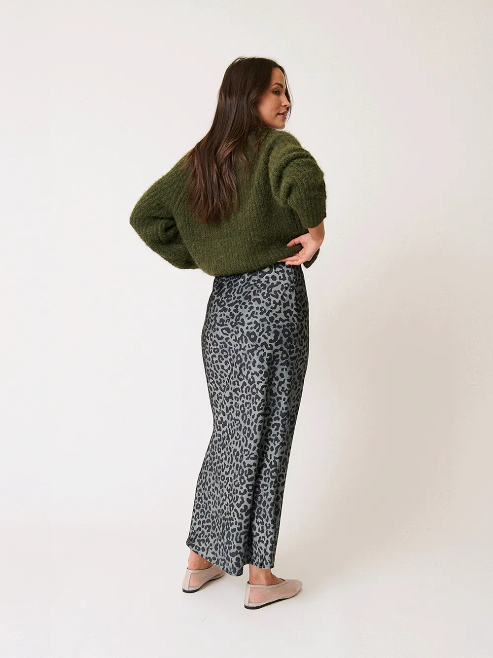 Millie Slip Skirt - LEOPARD