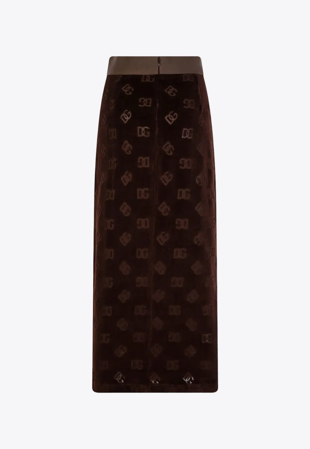 Monogram Midi Pencil Skirt
