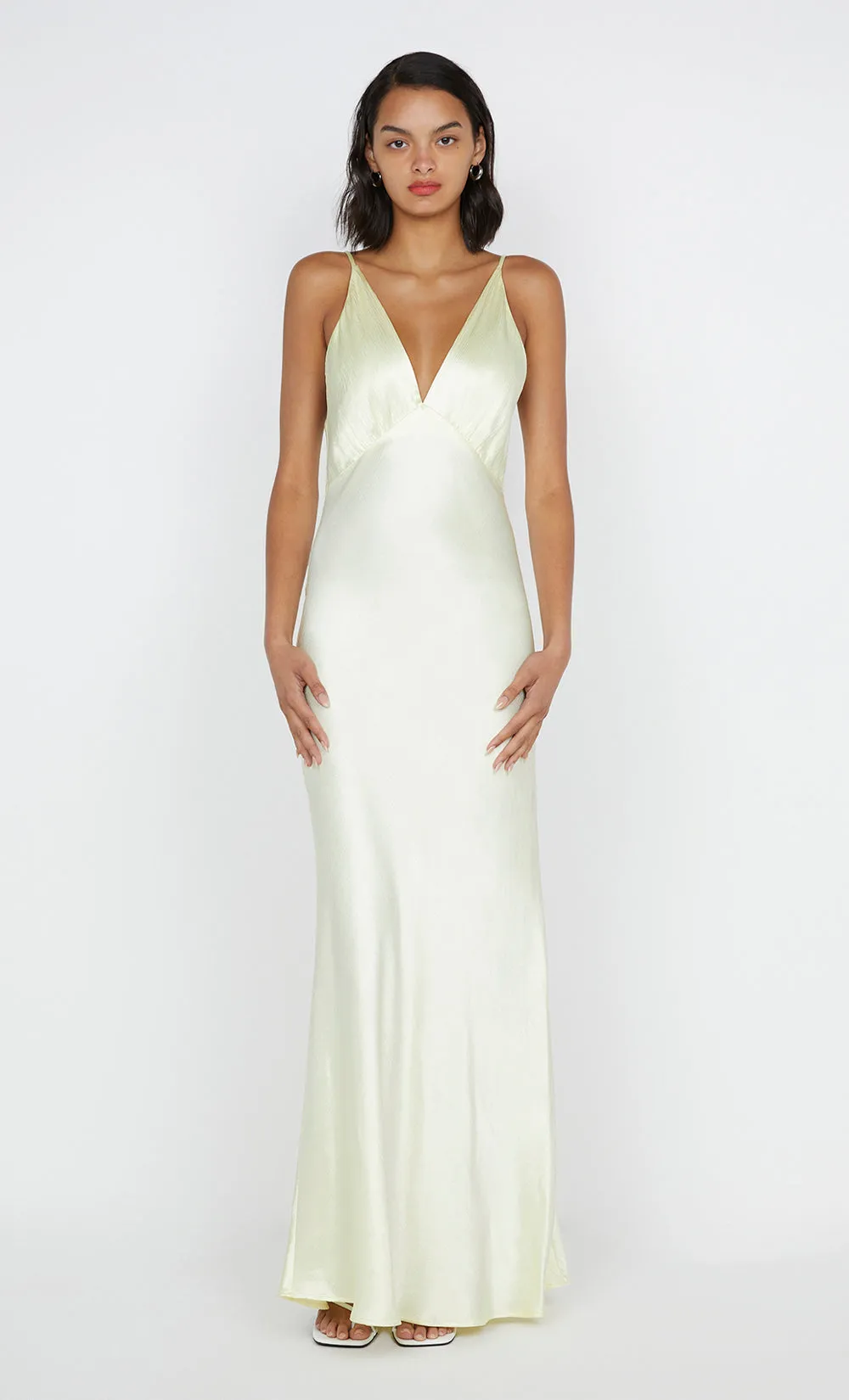 MOON DANCE V MAXI DRESS - ICE YELLOW