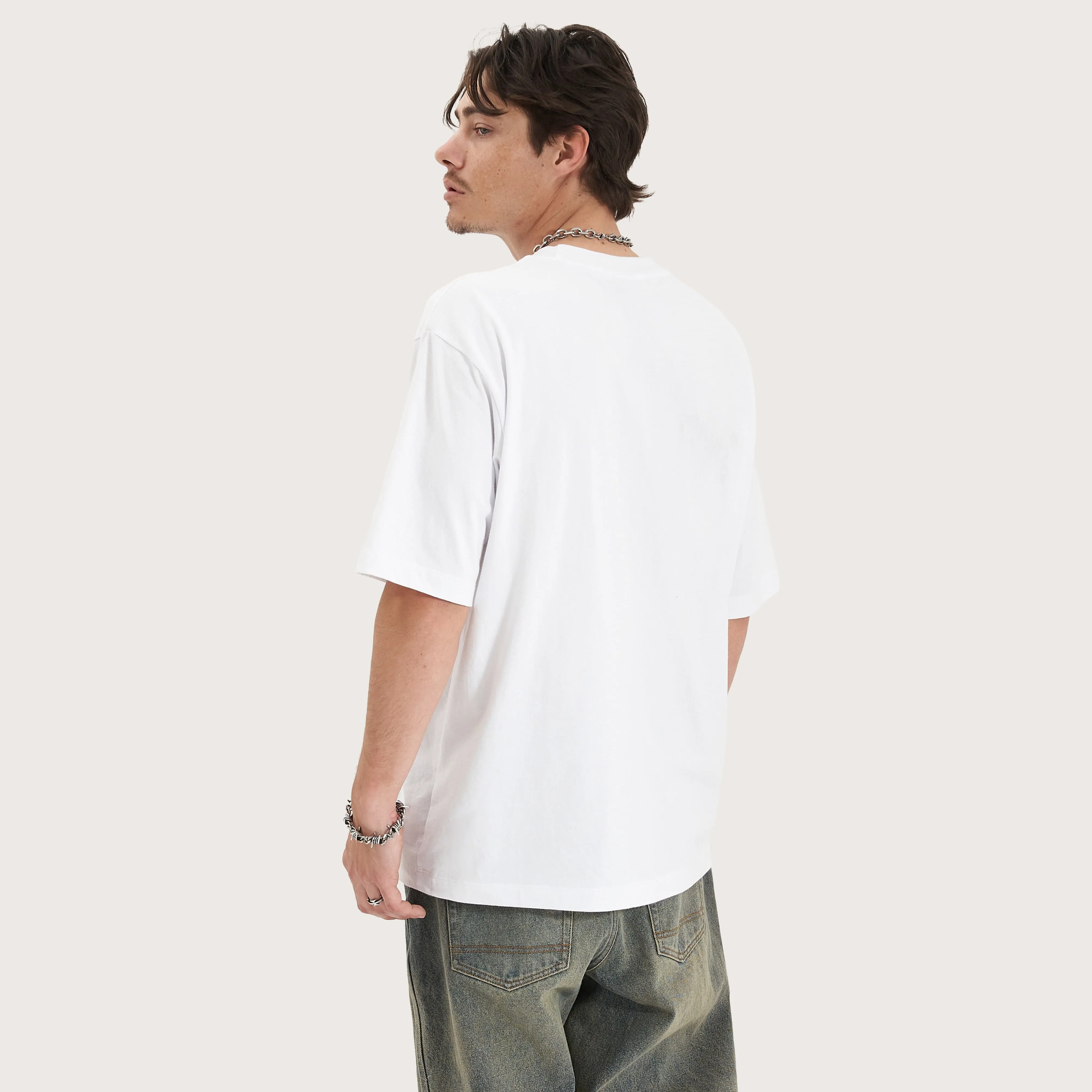 Moonlit Heavy Oversized Tee White