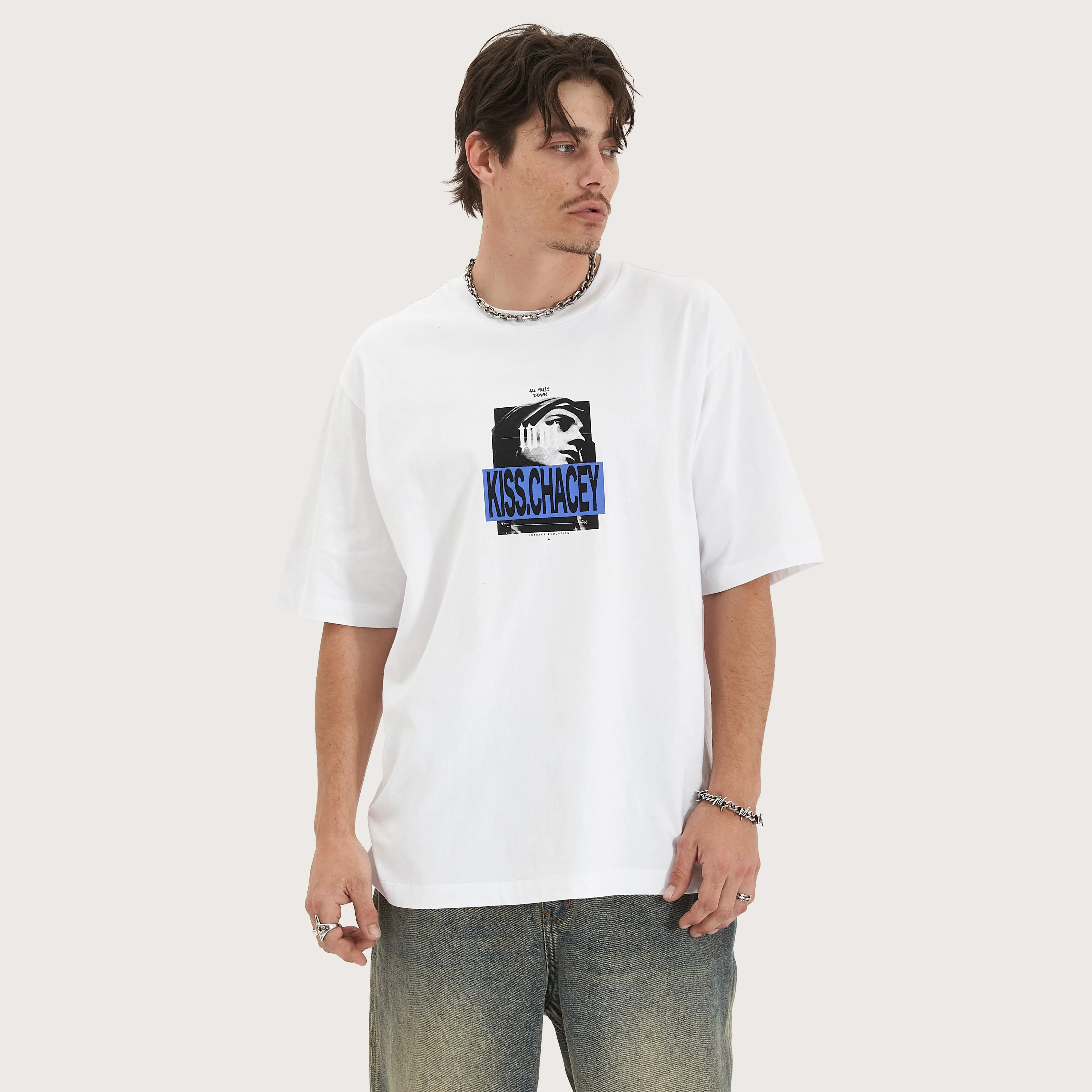 Moonlit Heavy Oversized Tee White