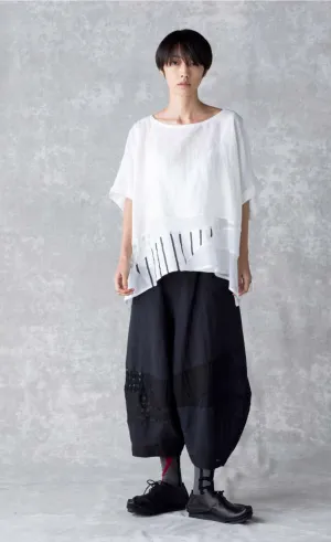 Moyuru White Short Sleeve Top