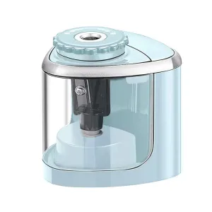 Multifunction Electric & Manual Pencil Sharpener Safe Helical Steel Blade Sharpener for Students