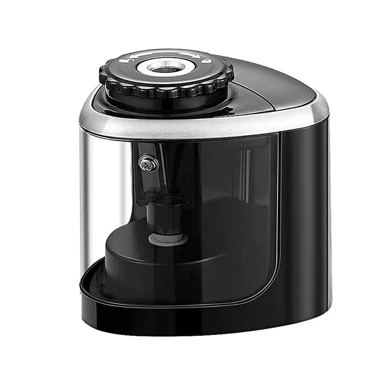 Multifunction Electric & Manual Pencil Sharpener Safe Helical Steel Blade Sharpener for Students