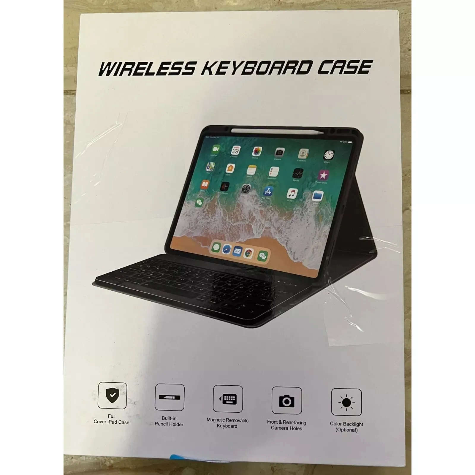 NEW Ekbense Ultra-Slim Wireless Keyboard Case to New iPad Air 2020 & iPad Pro 2020, Retails $60