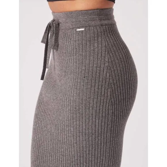 NEW GLYDER couture rib skirt in charcoal heather