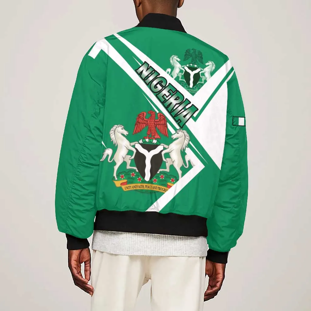 Nigeria Coat Of Arms Sporty Style Bomber Jacket LT15