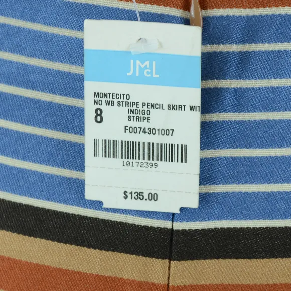 NWT J. MCLAUGHLIN Montecito Stripe Pencil Skirt …