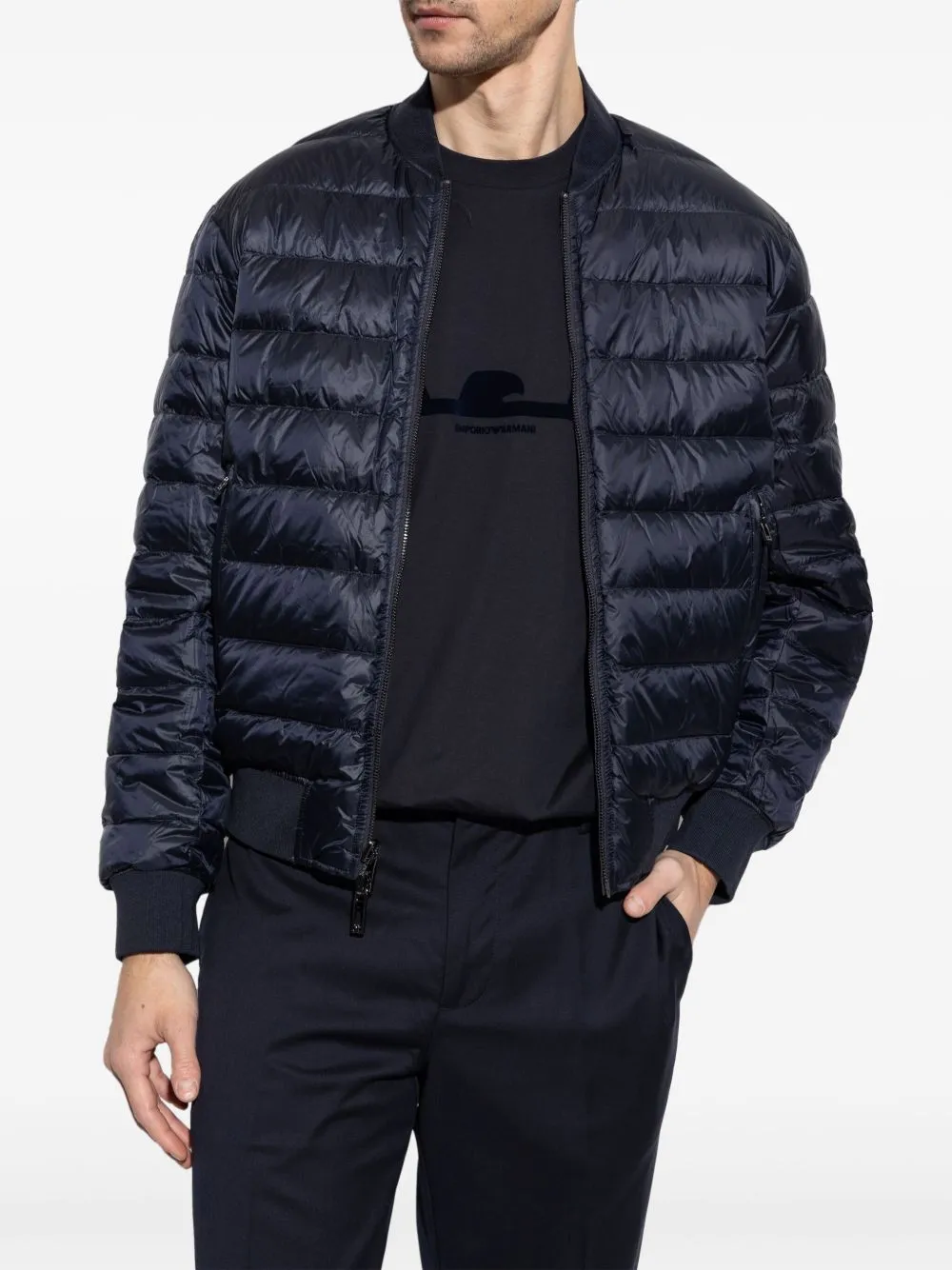 Nylon bomber jacket