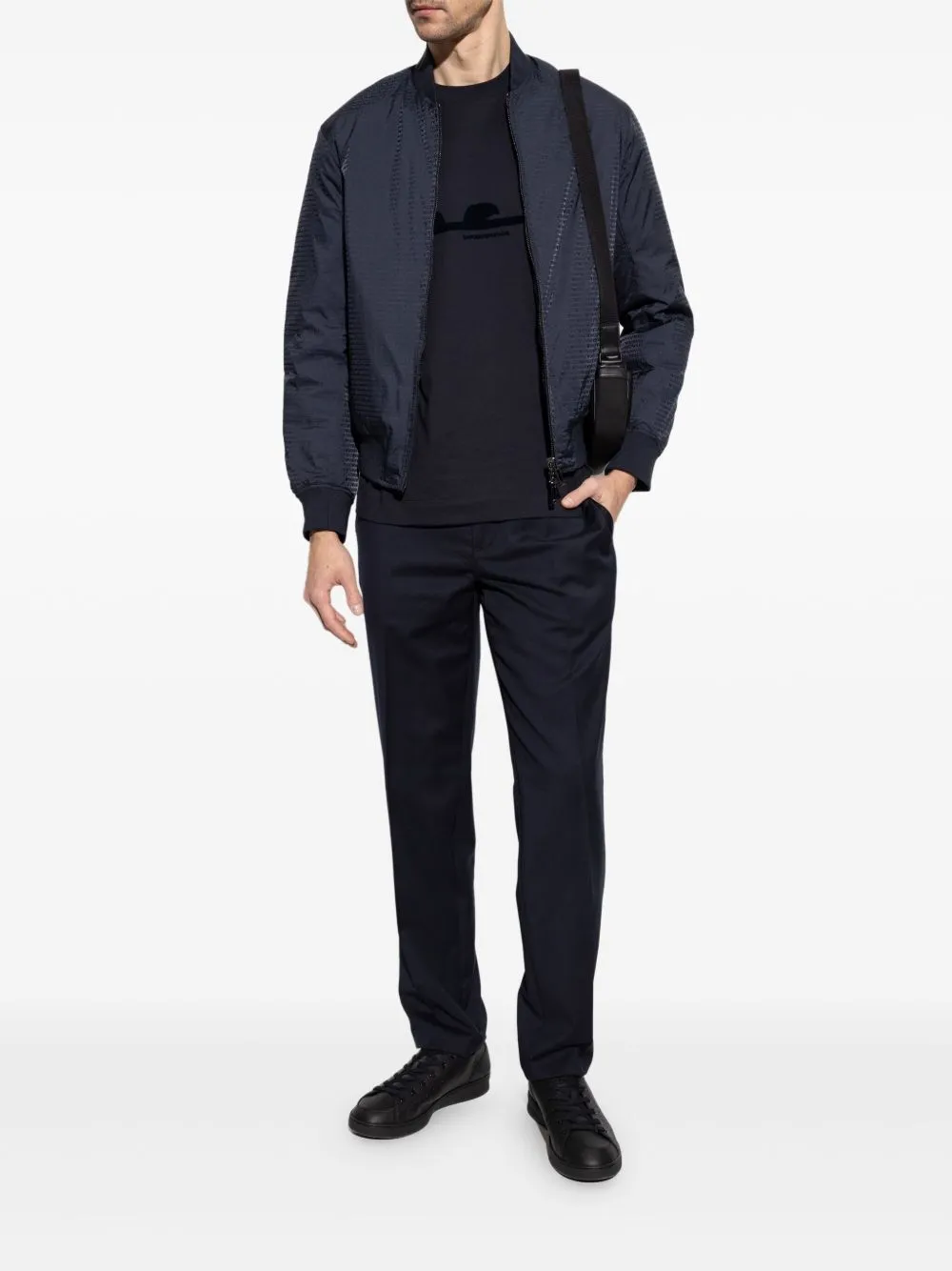 Nylon bomber jacket