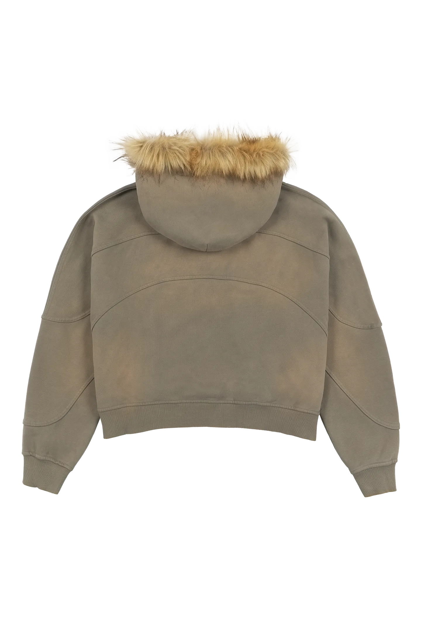 Olive Fur Hoodie