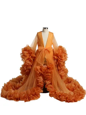 Organza Ruffles Little Flower Girls Dresses for Weddings Baby Party Frocks Sexy Children Photography Dress Outfit YEWEN