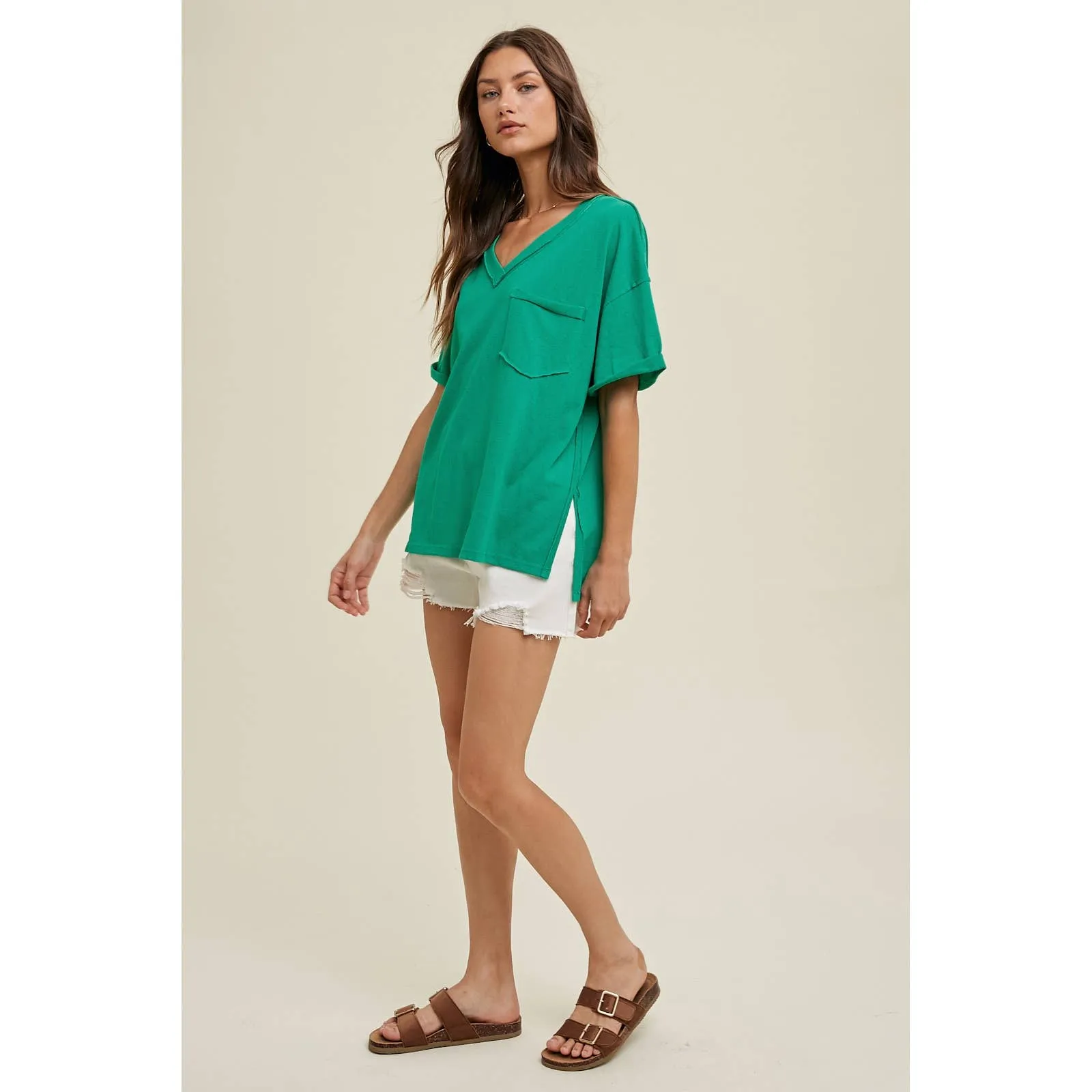 OVERSIZED COTTON KNIT TOP