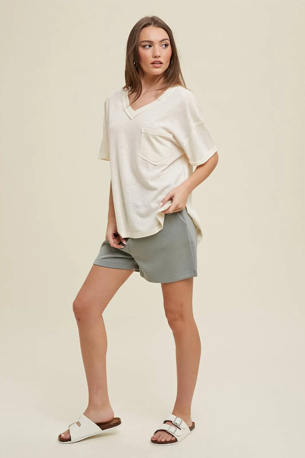 OVERSIZED COTTON KNIT TOP