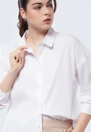 Oversized Long Sleeve Poplin Shirt