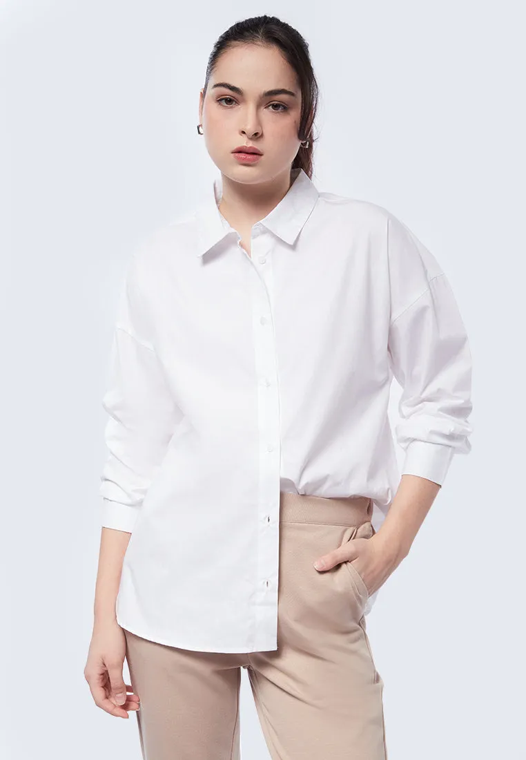 Oversized Long Sleeve Poplin Shirt