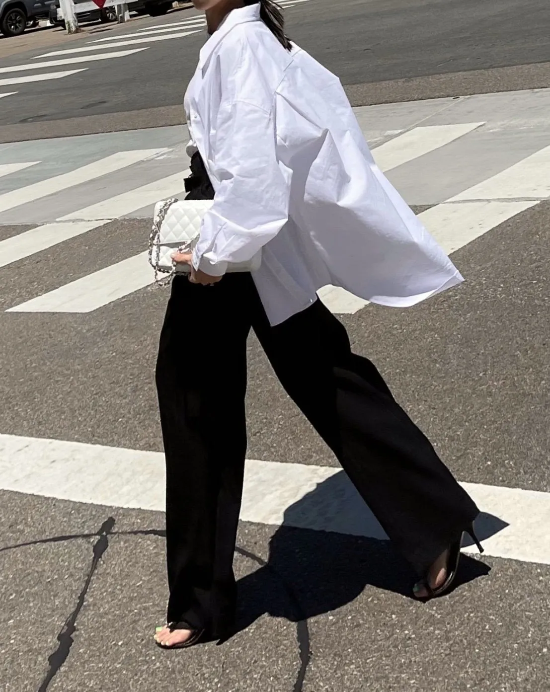 Oversized Organic Cotton Shirt in White