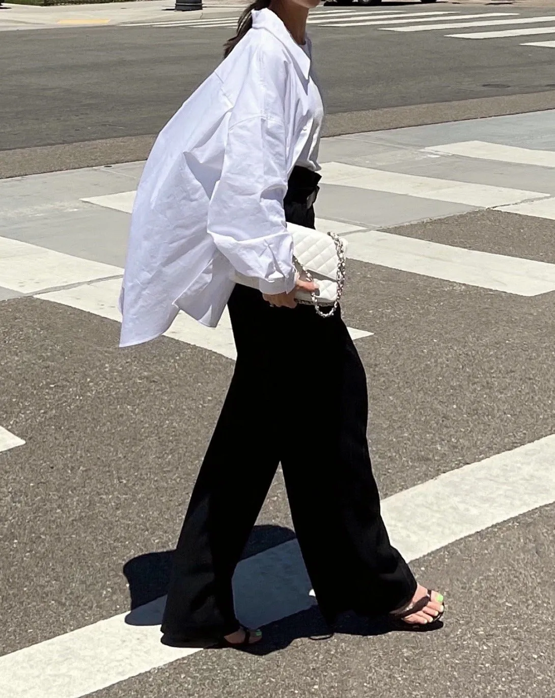 Oversized Organic Cotton Shirt in White