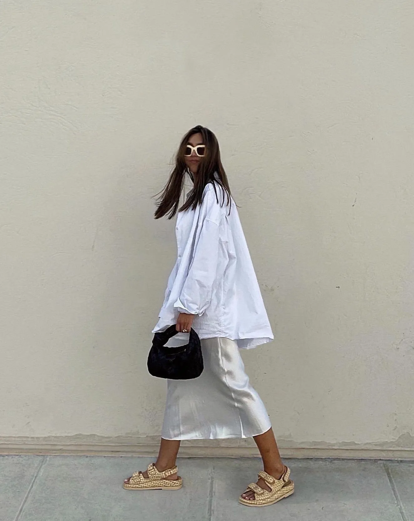 Oversized Organic Cotton Shirt in White
