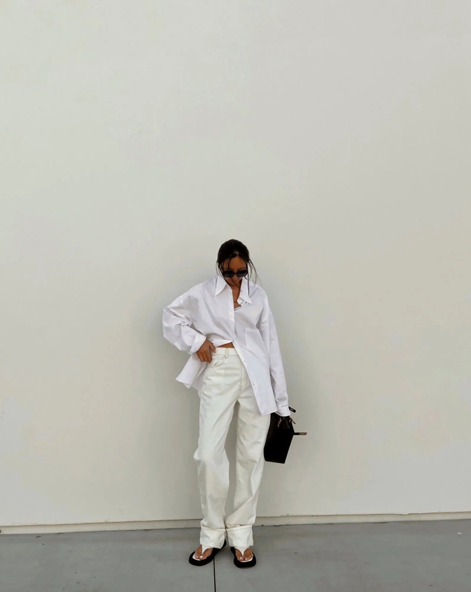 Oversized Organic Cotton Shirt in White
