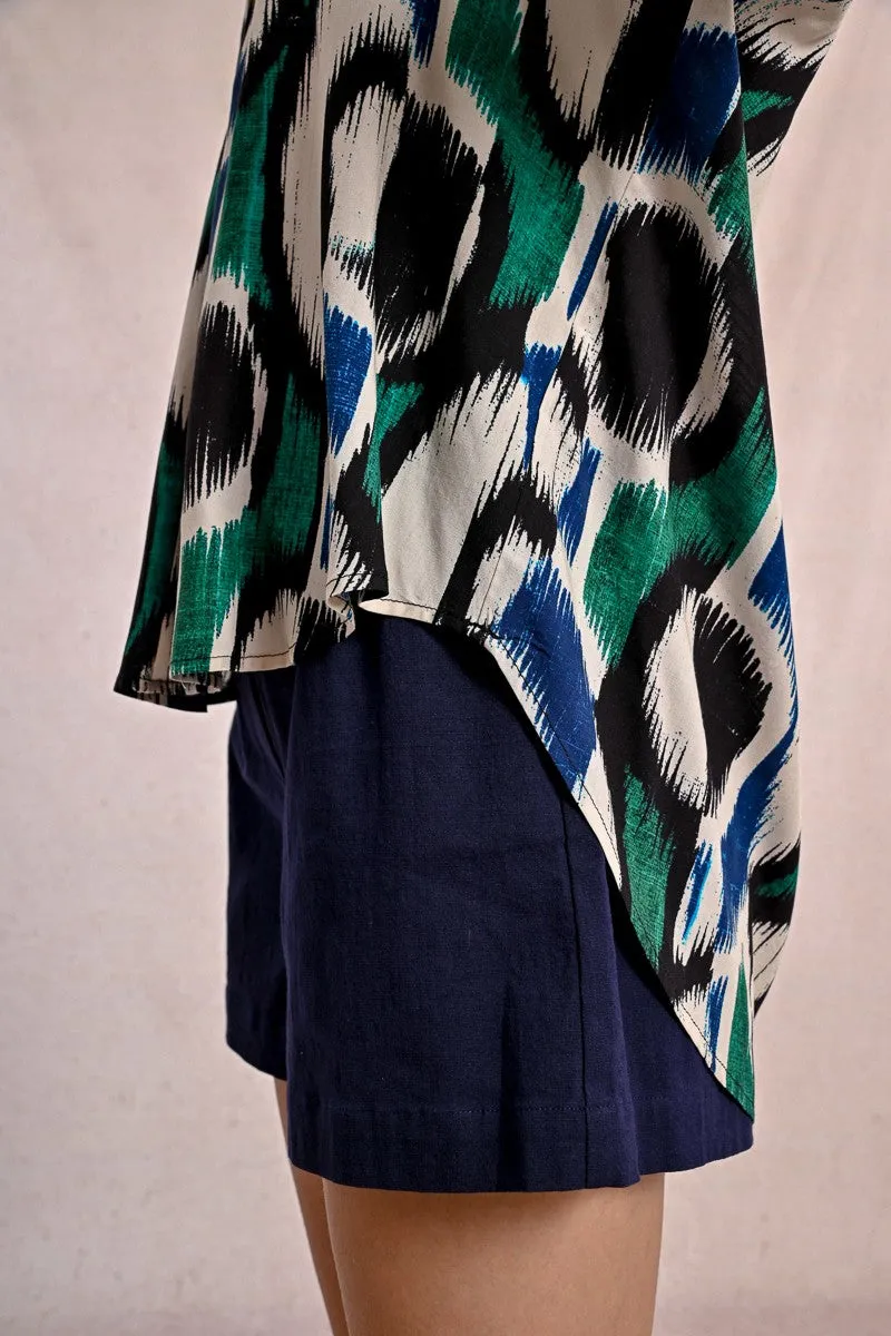 OVERSIZED PRINTED BLOUSE
