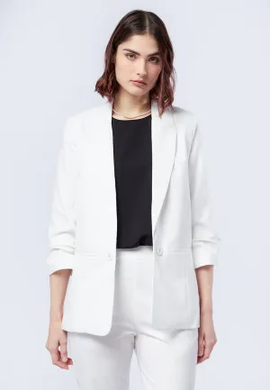 Oversized Ruched Sleeves Blazer