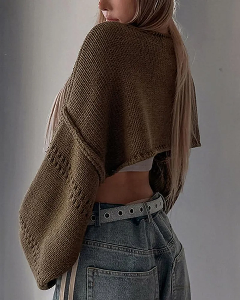 Oversized Sleeves Pullover Sweater