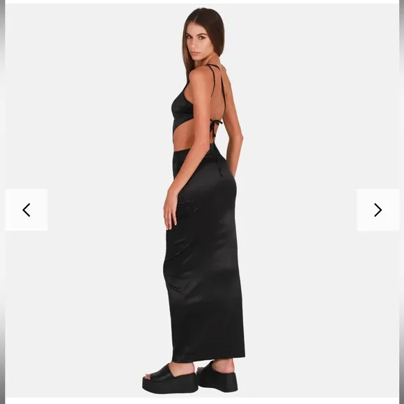 OW Collection Jamie Maxi Skirt in Black