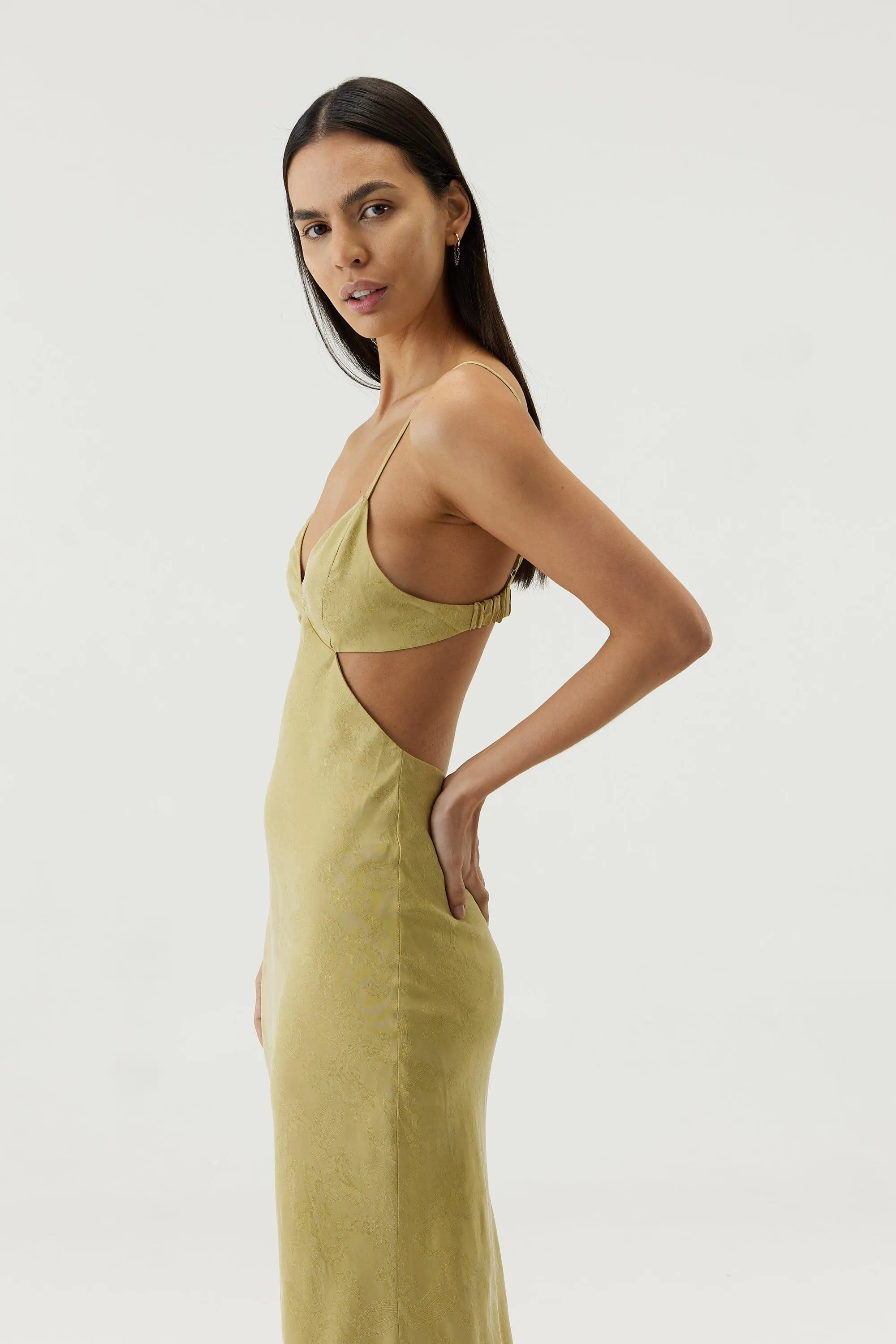 PAISLEY BIAS TRIANGLE MIDI | PEAR
