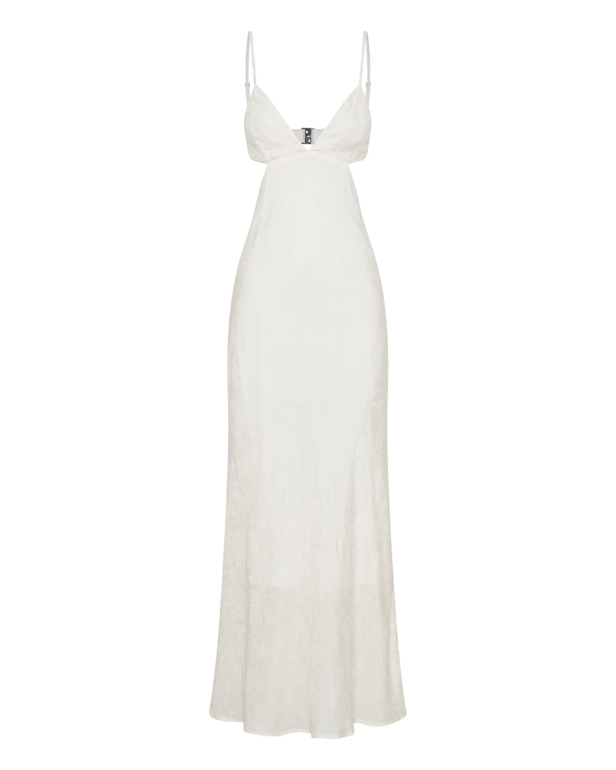 PAISLEY BIAS TRIANGLE MIDI | WHITE