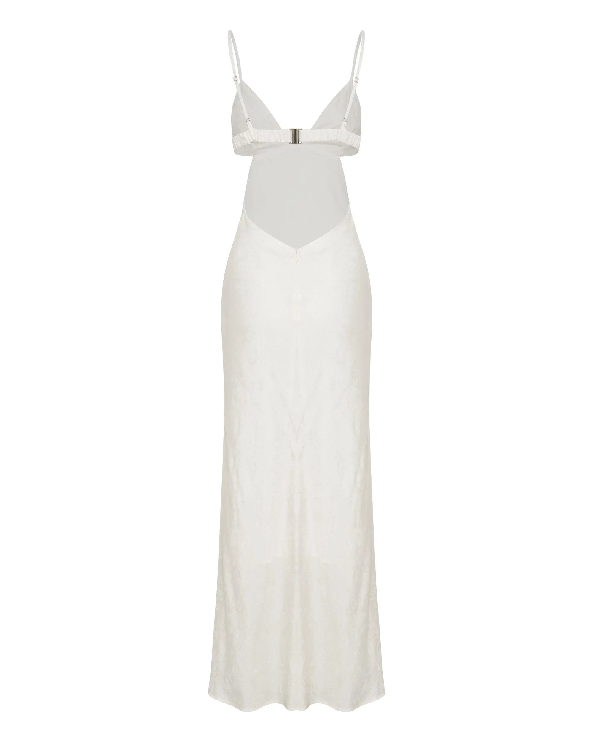 PAISLEY BIAS TRIANGLE MIDI | WHITE