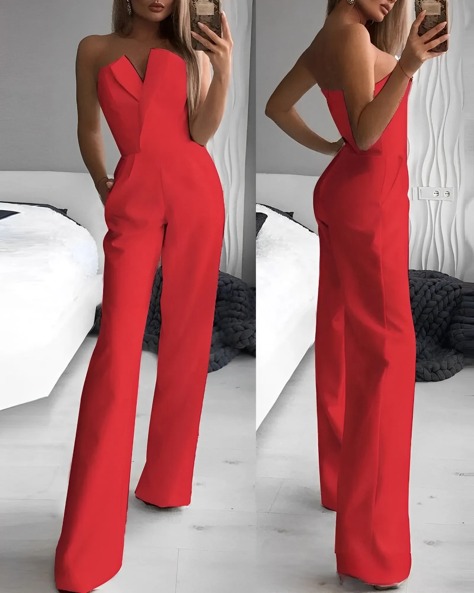 Paka® | Sleeveless V-Neck Jumpsuit