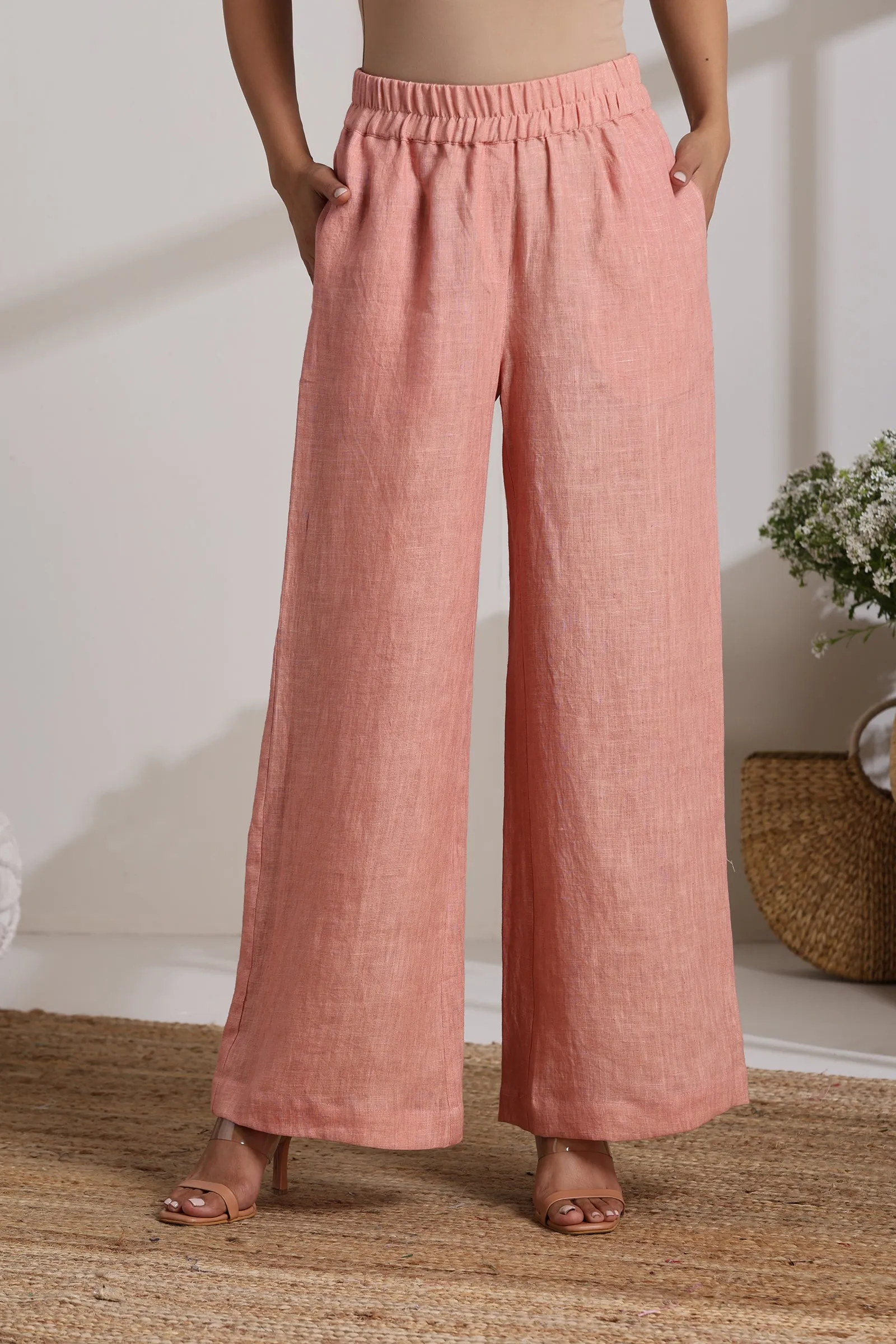 PEACHY LINEN PANTS