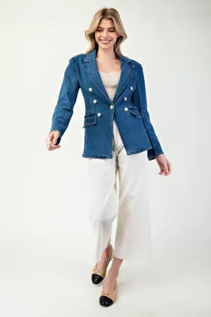 Pearl Denim Blazer