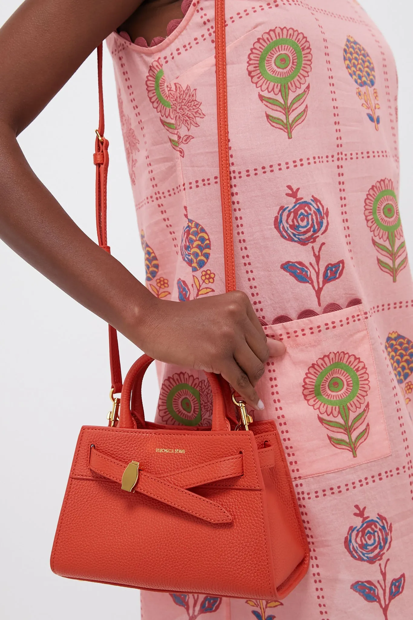 Persimmon Mini Veronica Beard Dash Bag