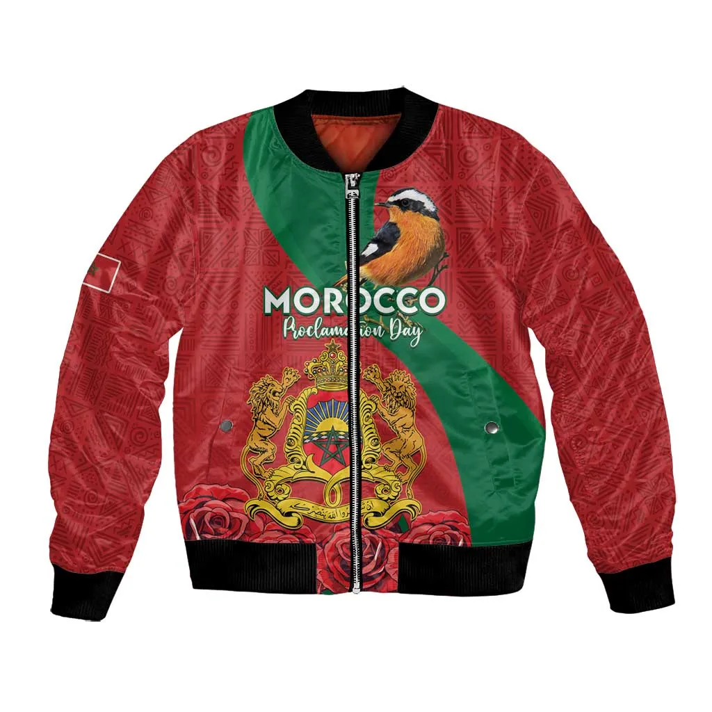 Personalised Afro Morocco Bomber Jacket Happy Proclamation Day - African Pattern LT15