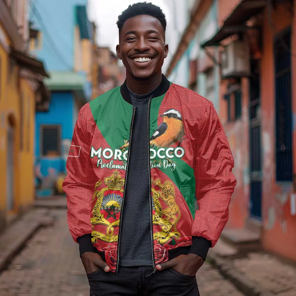 Personalised Afro Morocco Bomber Jacket Happy Proclamation Day - African Pattern LT15