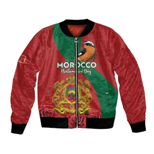 Personalised Afro Morocco Bomber Jacket Happy Proclamation Day - African Pattern LT15