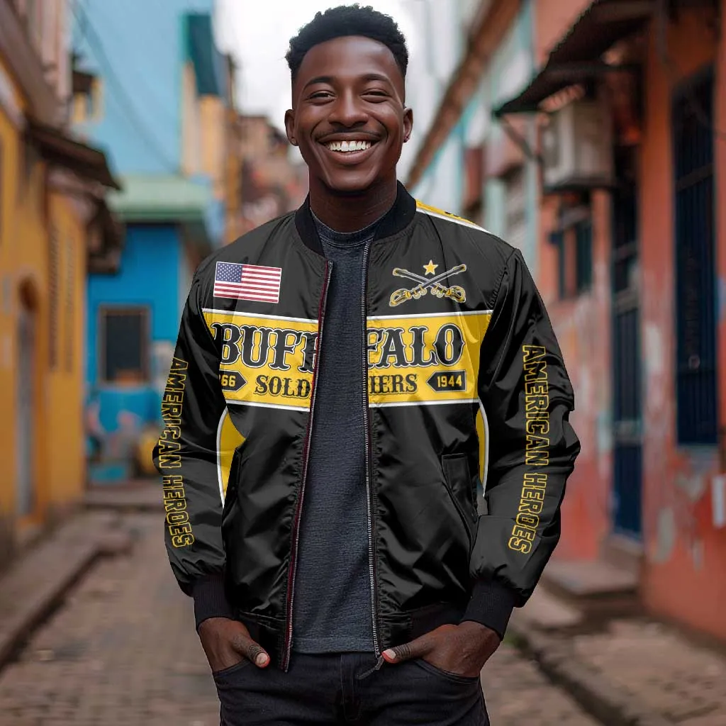 Personalised Buffalo Soldiers Bomber Jacket History of Heroes LT7