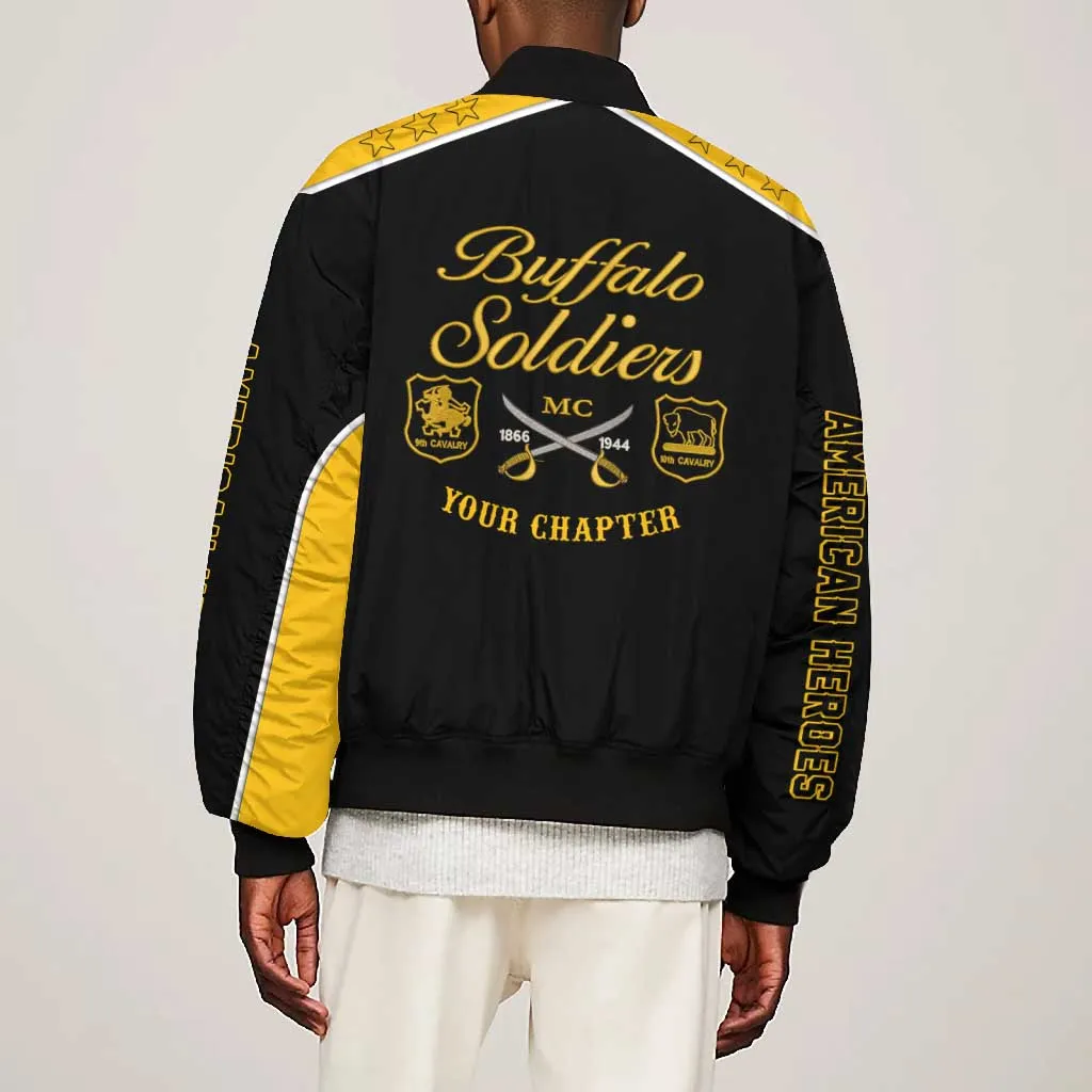 Personalised Buffalo Soldiers Bomber Jacket History of Heroes LT7