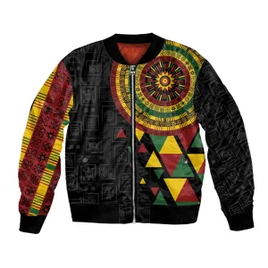 Personalized Adinkra Afro-Akan Culture Bomber Jacket Afrikan Colors LT7