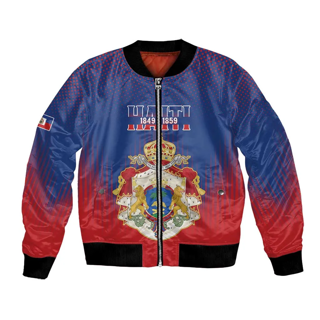 Personalized Anpi an Ayiti Bomber Jacket Imperial Coat Of Arms Flag Style LT15