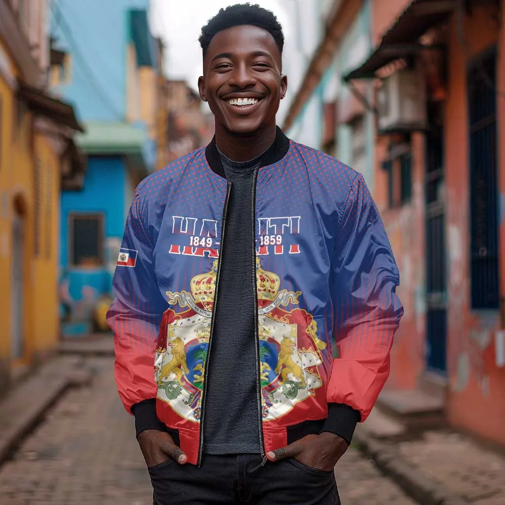 Personalized Anpi an Ayiti Bomber Jacket Imperial Coat Of Arms Flag Style LT15