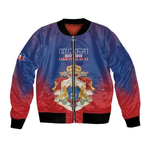 Personalized Anpi an Ayiti Bomber Jacket Imperial Coat Of Arms Flag Style LT15
