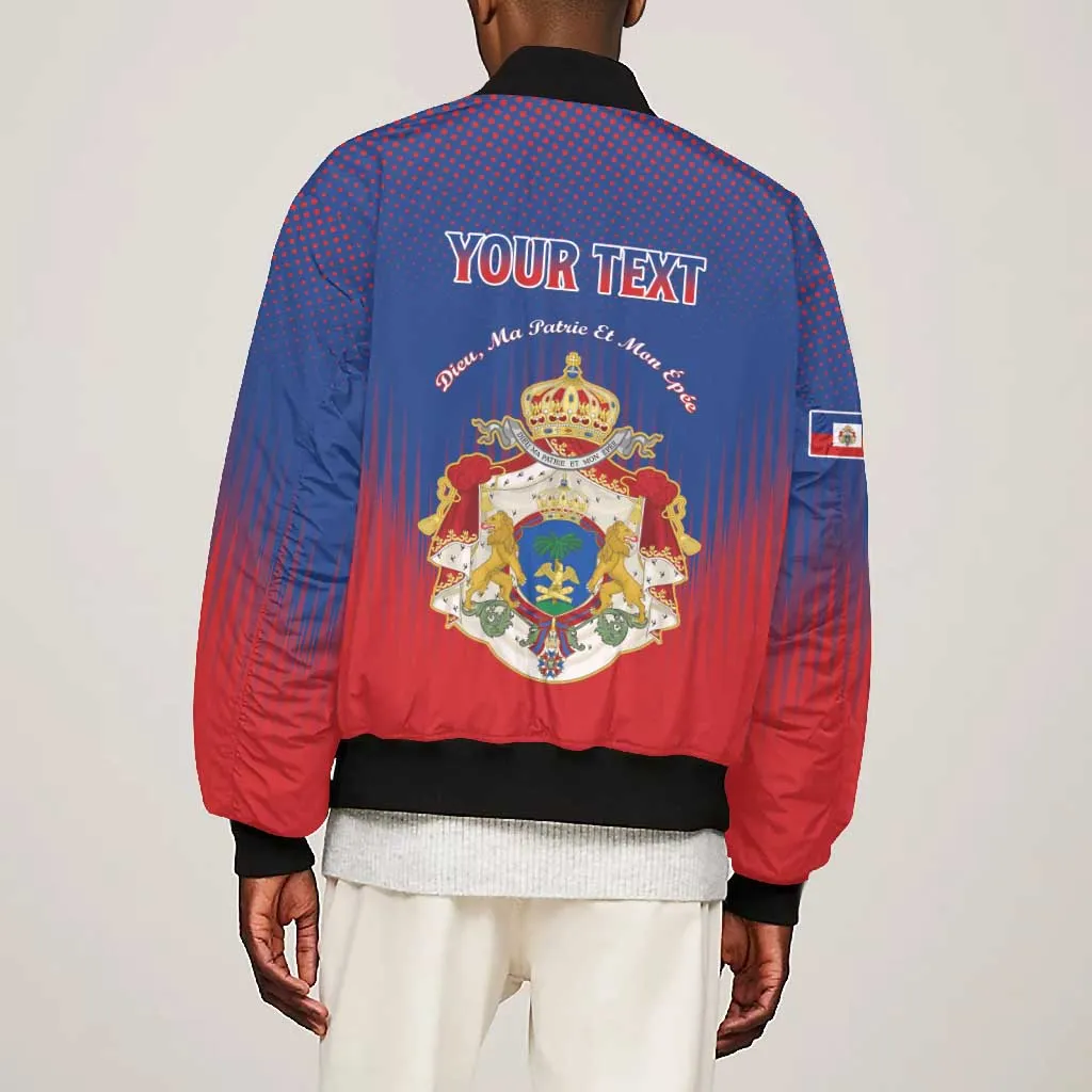 Personalized Anpi an Ayiti Bomber Jacket Imperial Coat Of Arms Flag Style LT15