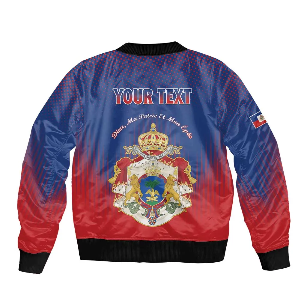 Personalized Anpi an Ayiti Bomber Jacket Imperial Coat Of Arms Flag Style LT15