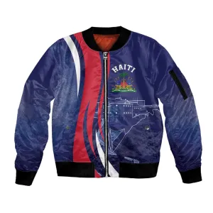 Personalized Haiti Citadelle Laferrière Sleeve Zip Bomber Jacket Grunge Style LT7