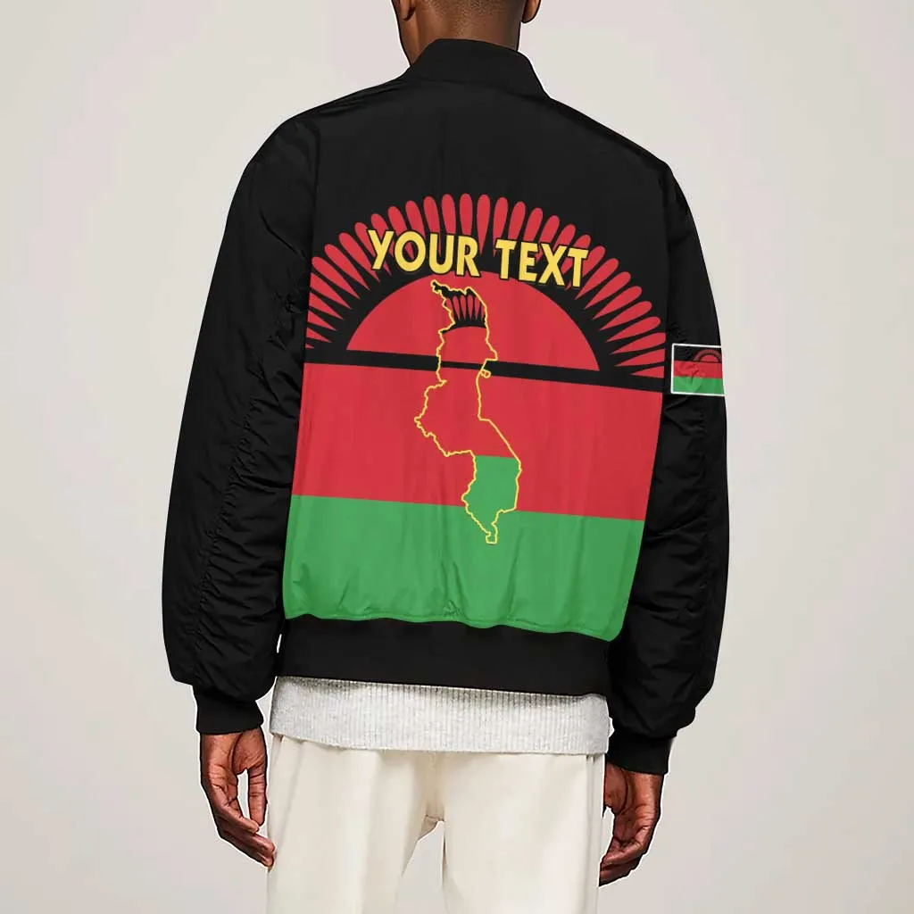 Personalized Happy Malawi Independence Day Sleeve Zip Bomber Jacket LT15